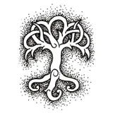 Tatouage éphémère Yggdrasil Viking