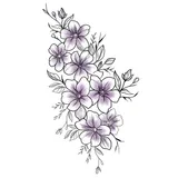 Tatouage éphémère Violettes