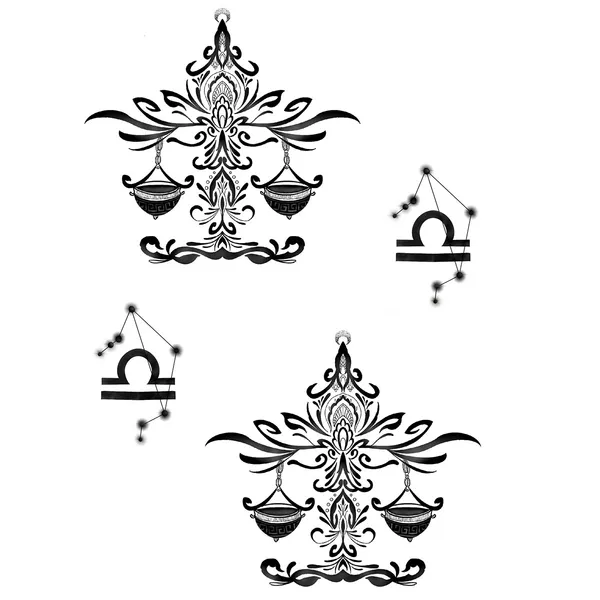 Tatouage éphémère zodiaque Balance
