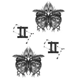 Tatouage signe zodiaque Gémeaux