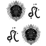 Tatouage éphémère zodiaque Lion