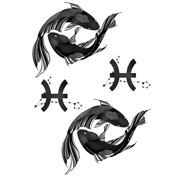 Tatouage éphémère zodiaque poisson