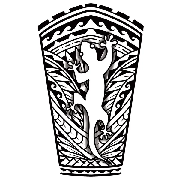 tatouage maori salamandre