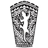 tatouage maori salamandre