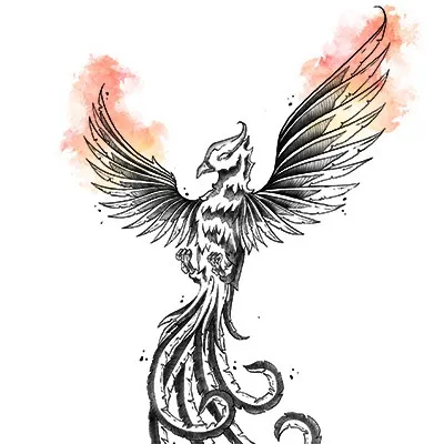 tatouage phénix courage