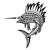 tatouage poisson espadon maori