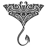 tatouage raie manta tribal
