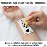 tatouage semi permanent application coeurs