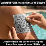 tatouage semi permanent application fleur maori