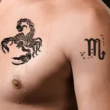 tatouage éphémère signe astrologique scorpion