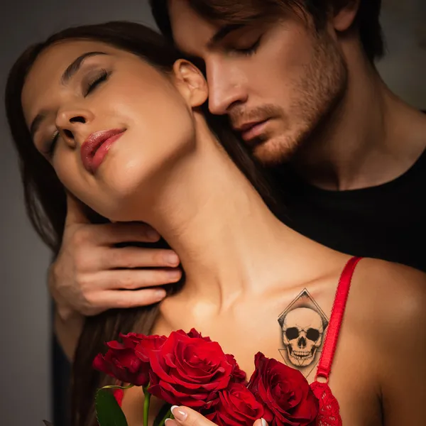 Tatouage Tête de mort géométrique - Lot de 3 tatouages éphémères