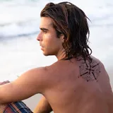 Tatouage temporaire homme boussoles