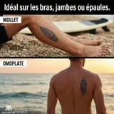 tatouage temporaire maori bras jambe