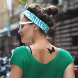 tatouage temporaire papillon bleu 3D