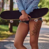 Tatouage temporaire pivoines et roses