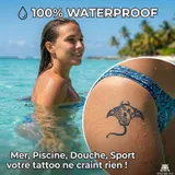 tatouage temporaire raie manta maori waterproof