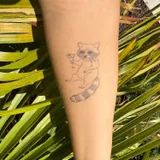 Tatouage temporaire raton laveur