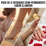 tatouage temporaire semi permanent coeurs