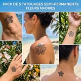 tatouage temporaire semi permanent fleur maori