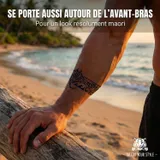 tatouage temporaire semi permanent maori avant bras requin raie