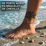 tatouage temporaire semi permanent maori avant bras tortue dauphin