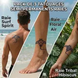 tatouage temporaire semi permanent raie manta maori