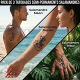 tatouage temporaire semi permanent salamandre maori