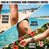 tatouage temporaire semi permanent tortue maori