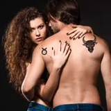 Tatouage éphémère signe zodiaque Taureau