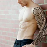 Tatouage temporaire sleeve manchette polynésien #1
