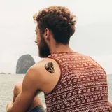 Tatouage temporaire tête de mort fleurie