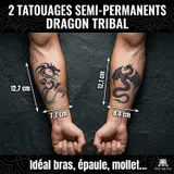 tatouages ephemeres dragons tribaux