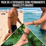 Tatouage éphémère semi permanent homme femme bracelet maori