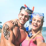 Tattoo éphémère bras tribal maori