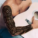 Tatouage éphémère sleeve manchette mécanique