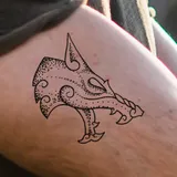 Tattoo éphémère loup viking