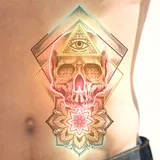 Tatouage Totem oeil tête de mort - Lot de 3 tatouages éphémères - visuel 5