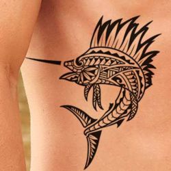 tatouage poisson espadon