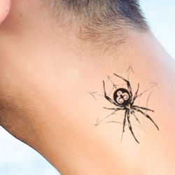 Tatouage temporaire homme araignée