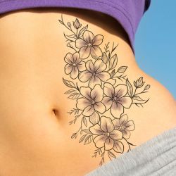 Tatouage temporaire Violettes
