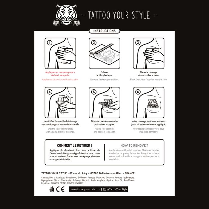 comment appliquer tatouages éphémères Tattoo Your Style