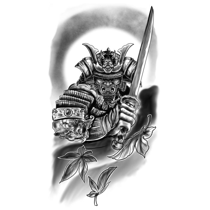Tatouage éphémère Guerrier Samouraï 