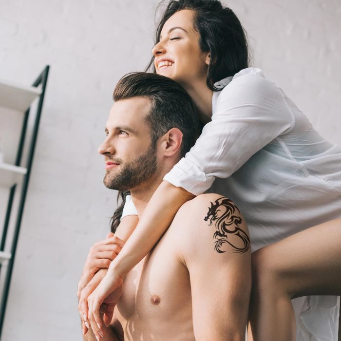 Tattoo éphémère dragon tribal