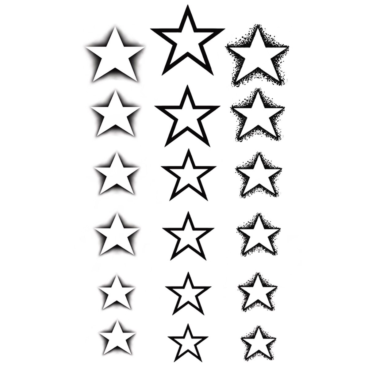 tatouage éphémère étoiles
