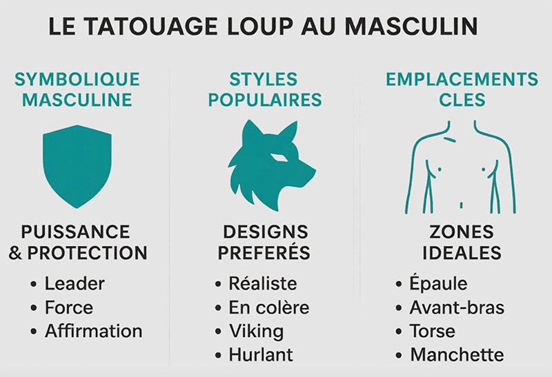 tatouage loup homme