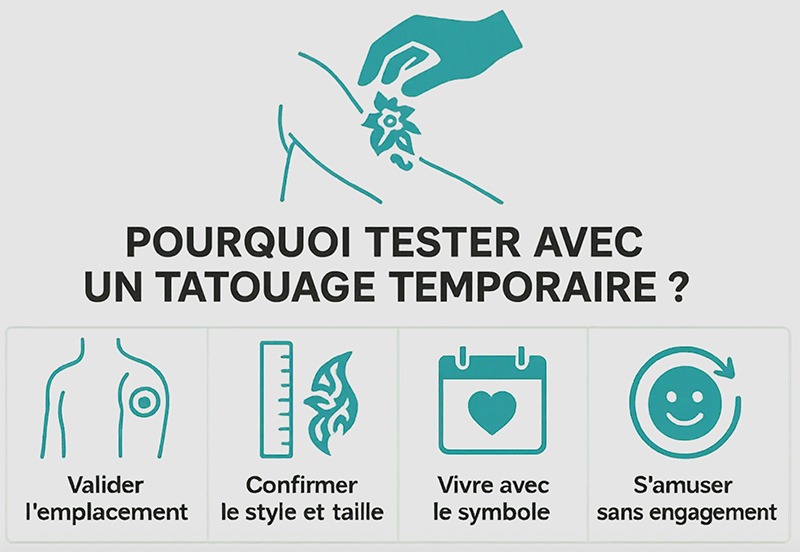 Tester tatouage éphémère tortue