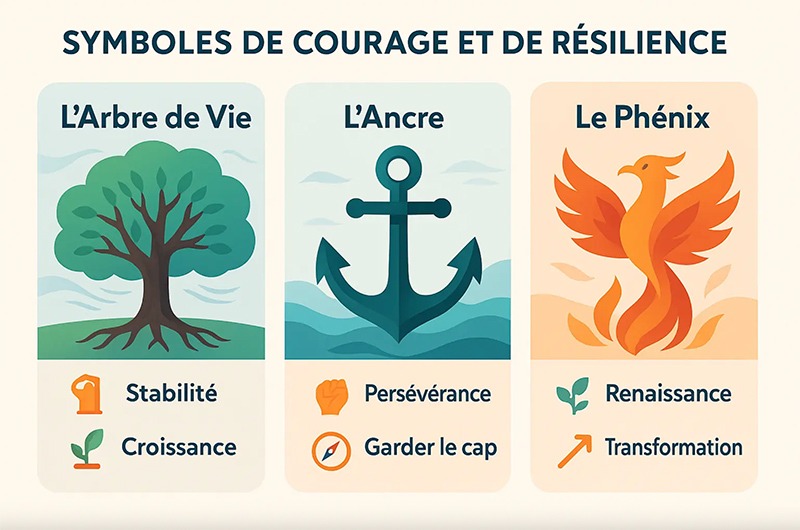 tatouage symbole courage et résilience