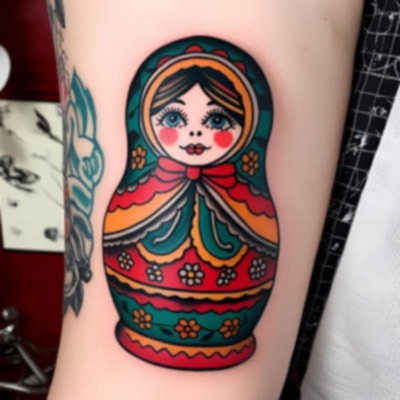 tatouage famille poupée Matryoshka