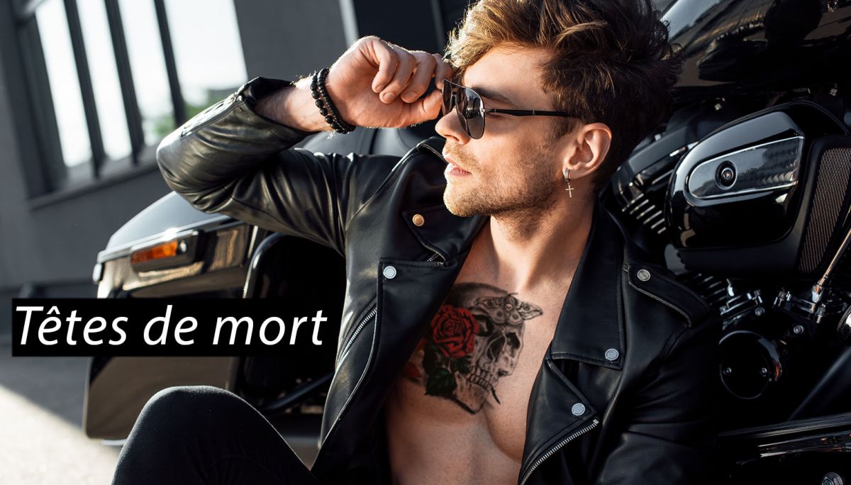 Tatouage éphémère tête de mort
