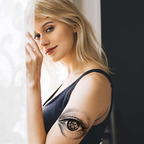 tatouage éphémère oeil